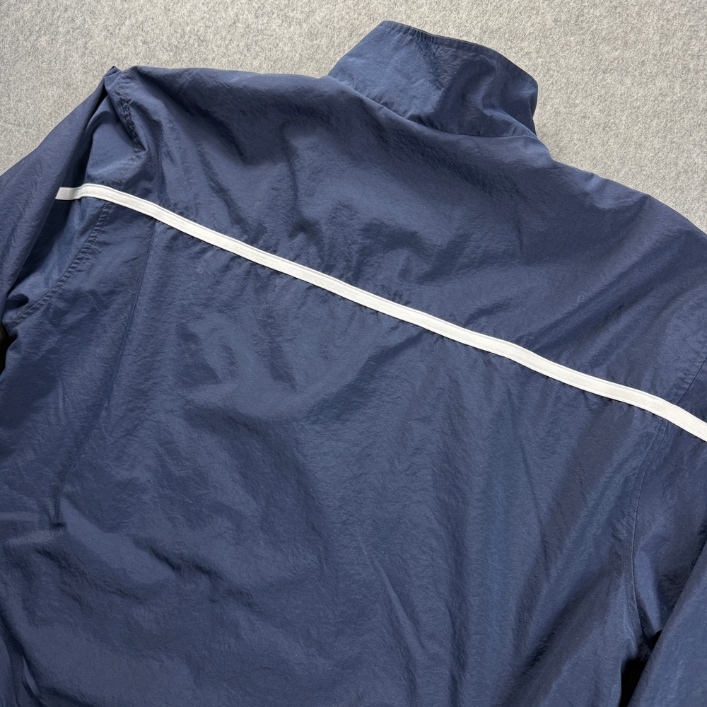 Vintage Nike Team Windbreaker Track Jacket Mens 3XLT Navy White Full Zip Mesh - Picture 9 of 10